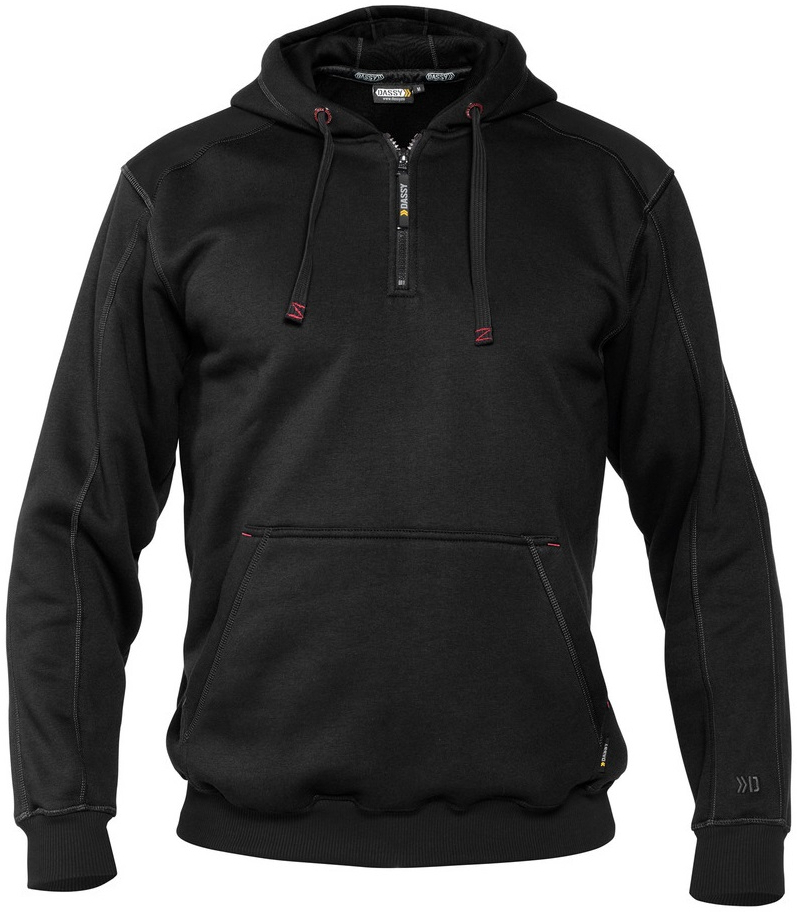 DASSY-Workwear, Kapuzensweatshirt "INDY",  schwarz