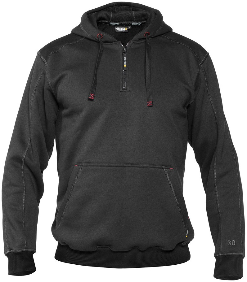 DASSY-Workwear, Kapuzensweatshirt "INDY",  grau/schwarz