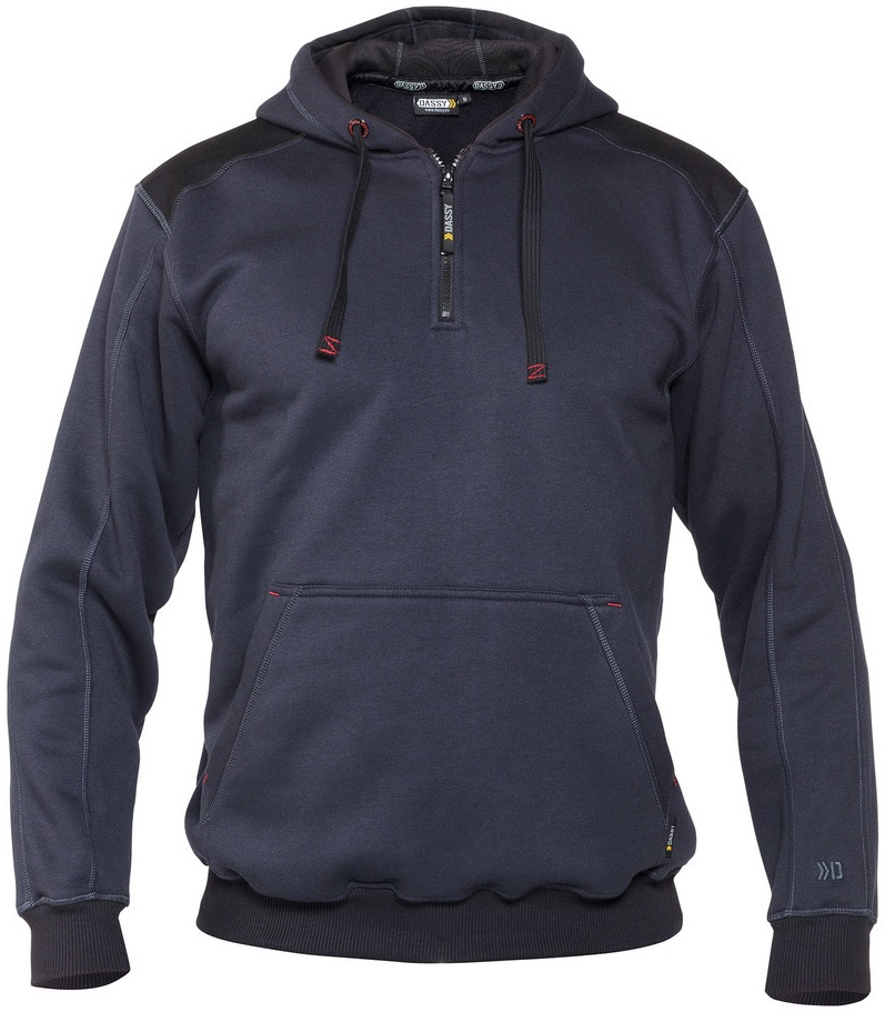 DASSY-Workwear, Kapuzensweatshirt "INDY",  dunkelblau/schwarz