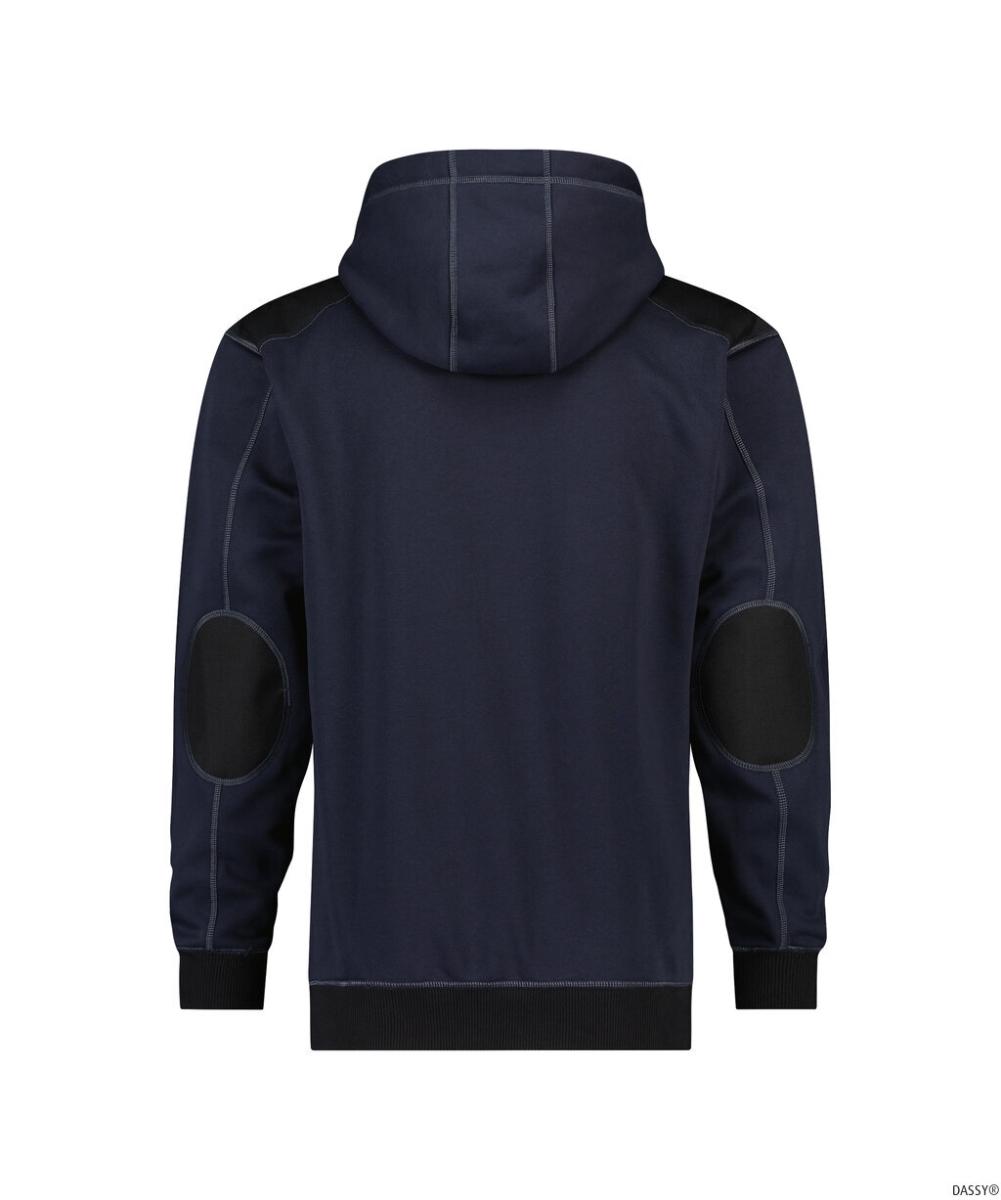 DASSY-Workwear, Kapuzensweatshirt INDY, dunkelblau/schwarz