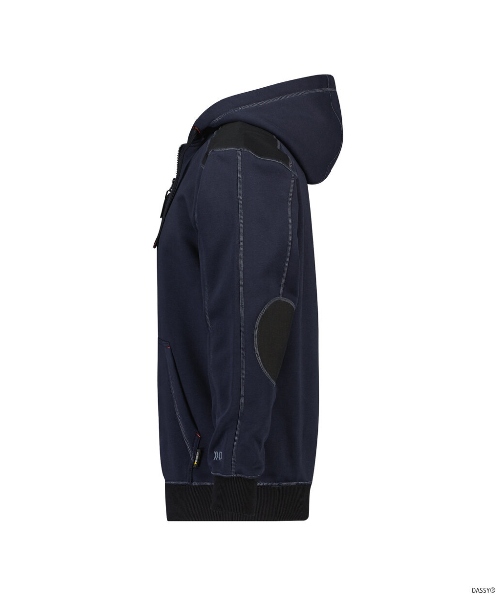 DASSY-Workwear, Kapuzensweatshirt INDY, dunkelblau/schwarz