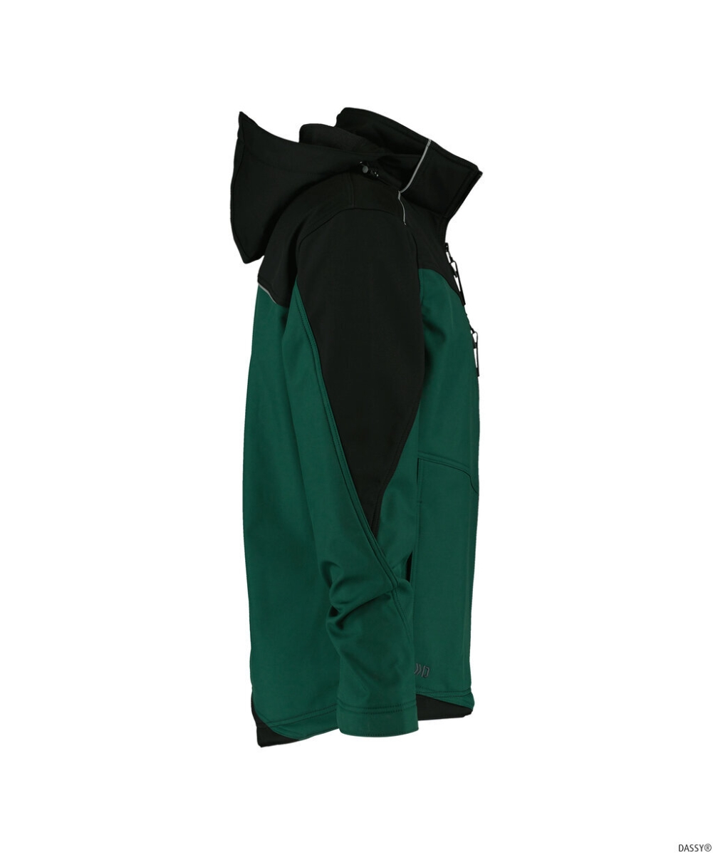 DASSY-Workwear, Softshell-Jacke JAKARTA , grün/schwarz