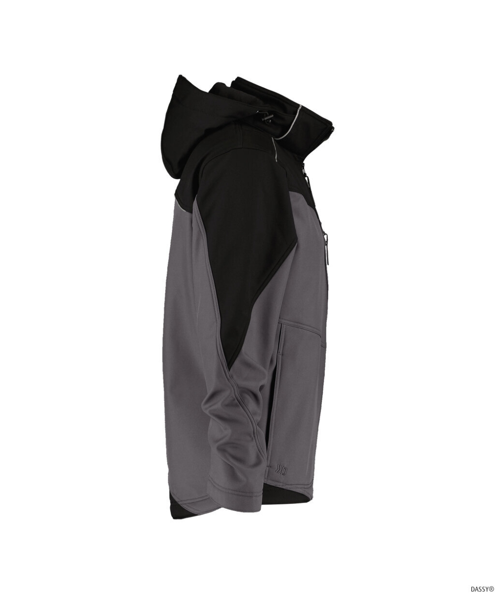 DASSY-Workwear, Softshell-Jacke JAKARTA , grau/schwarz