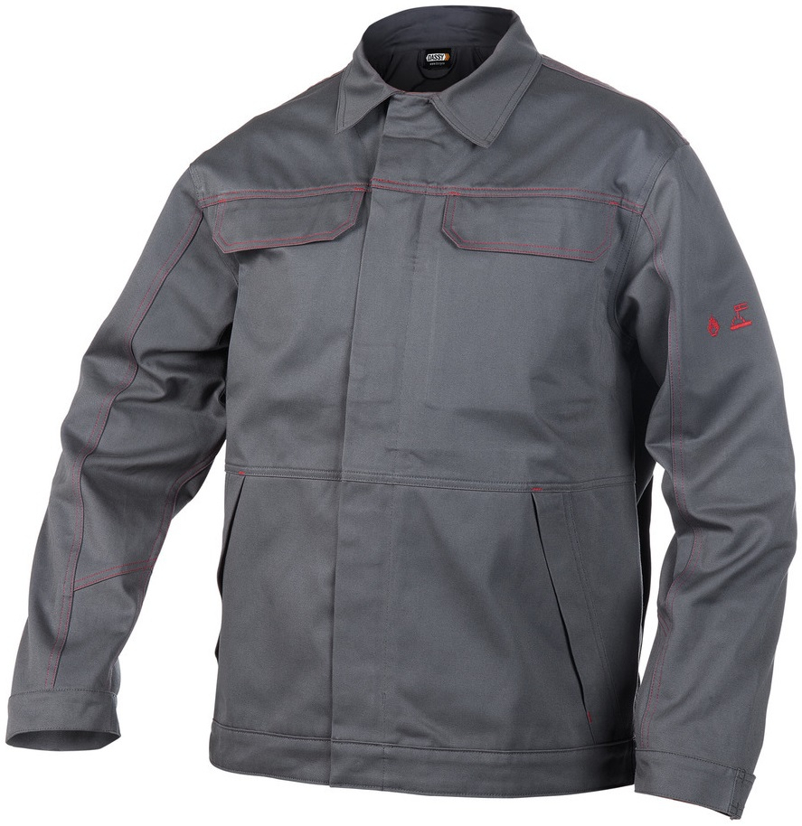 DASSY-Schweißer-Schutz, Flammhemmende Arbeitsjacke MONTANA , grau
