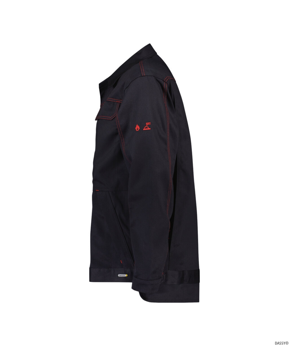 DASSY-Schweißer-Schutz, Flammhemmende Arbeitsjacke MONTANA , schwarz