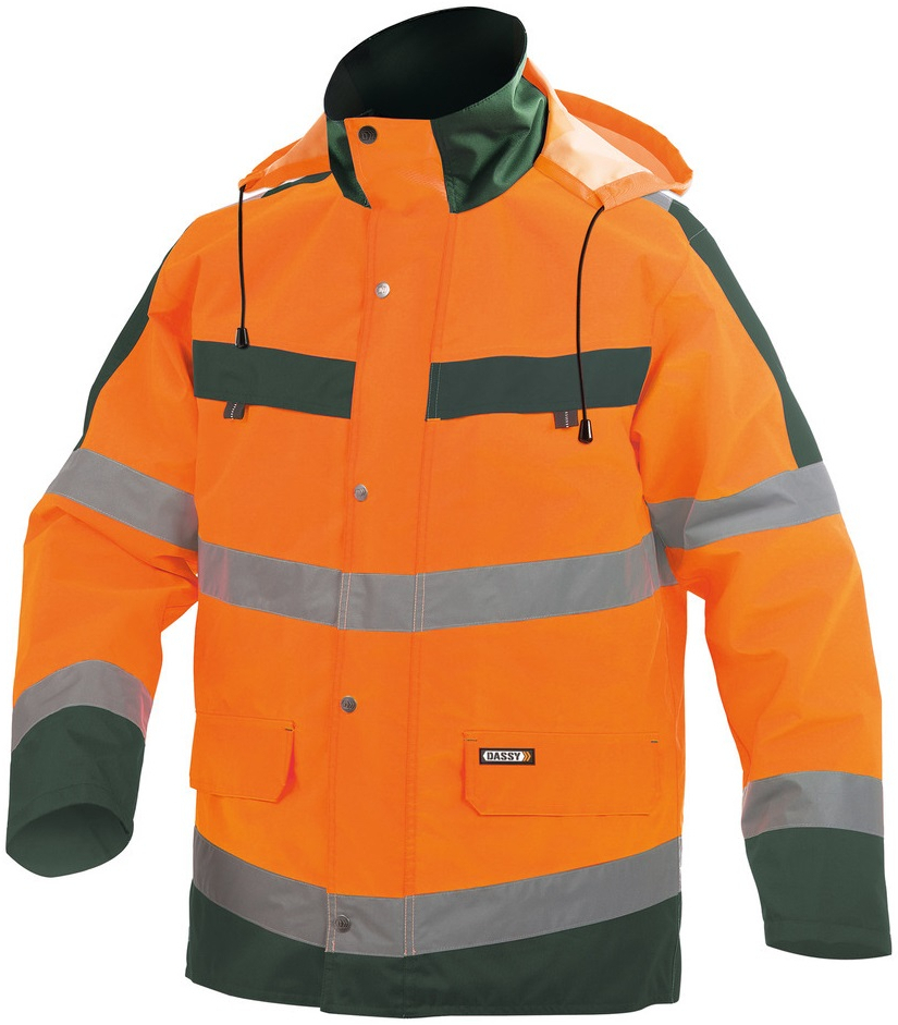 DASSY-Warnschutz, Regenparka "ATLANTIS" , orange/grn