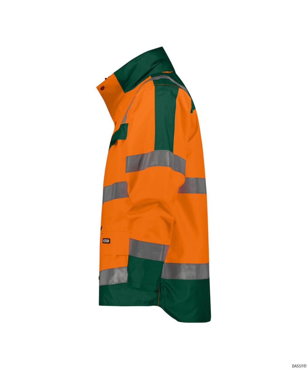 DASSY-Warnschutz, Regenparka ATLANTIS , orange/grün