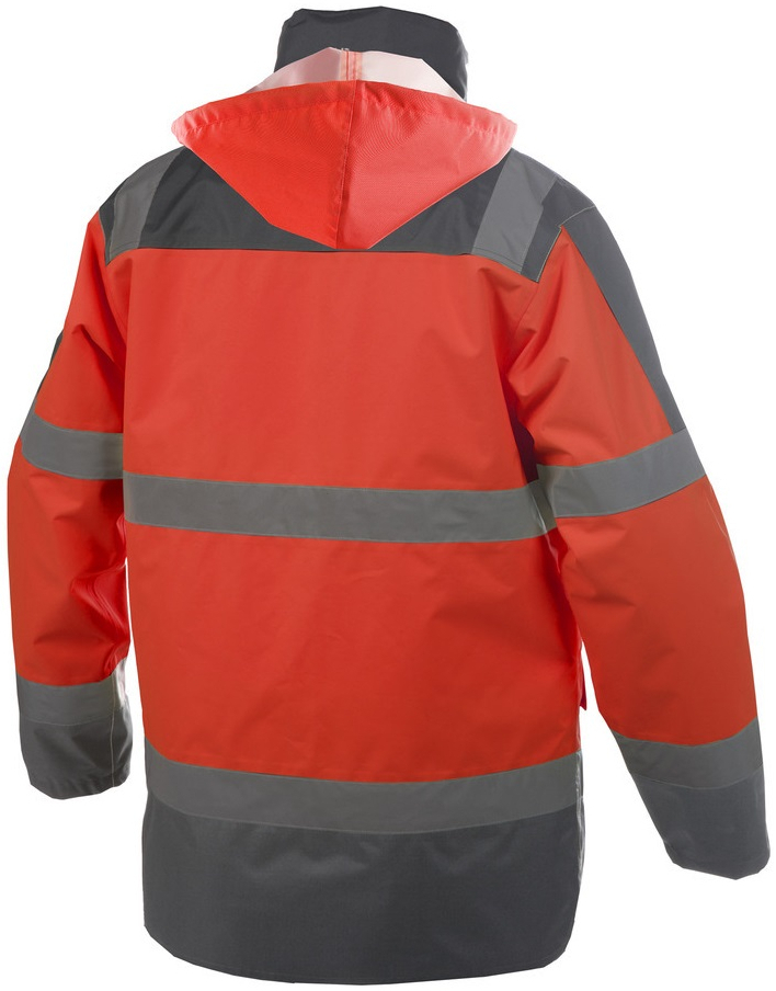 DASSY-Warnschutz, Regenparka ATLANTIS , rot/grau
