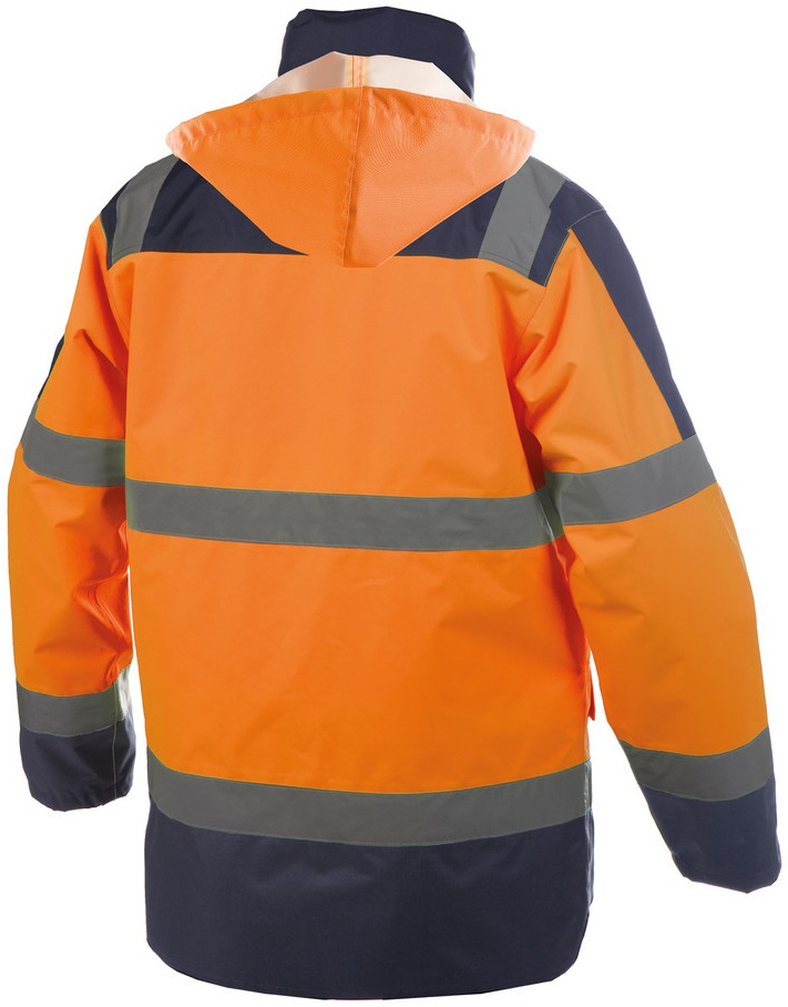 DASSY-Warnschutz, Regenparka ATLANTIS , orange/dunkelblau