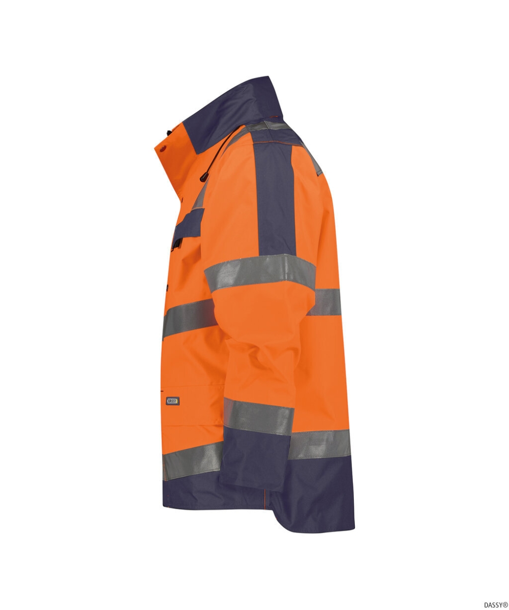 DASSY-Warnschutz, Regenparka ATLANTIS , orange/dunkelblau