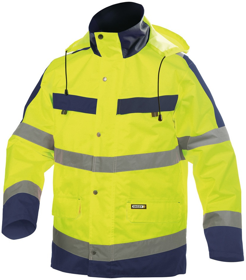 DASSY-Warnschutz, Regenparka ATLANTIS , gelb/dunkelblau