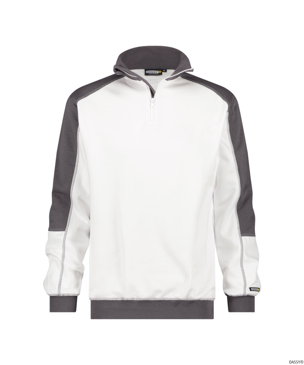 DASSY-Workwear, Sweatshirt BASIEL weiß/grau