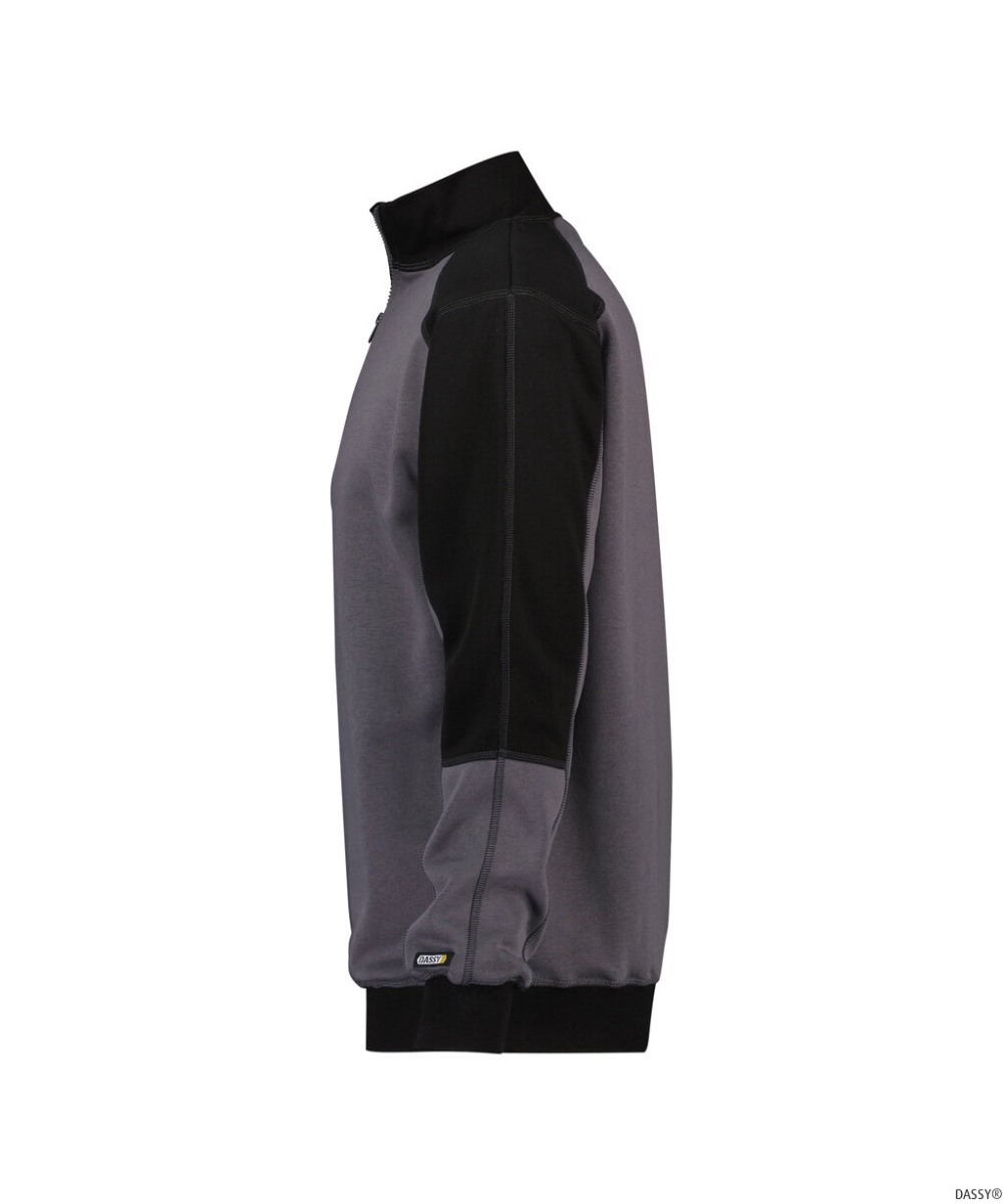 DASSY-Worker-Shirts, Sweatshirt BASIEL grau/schwarz