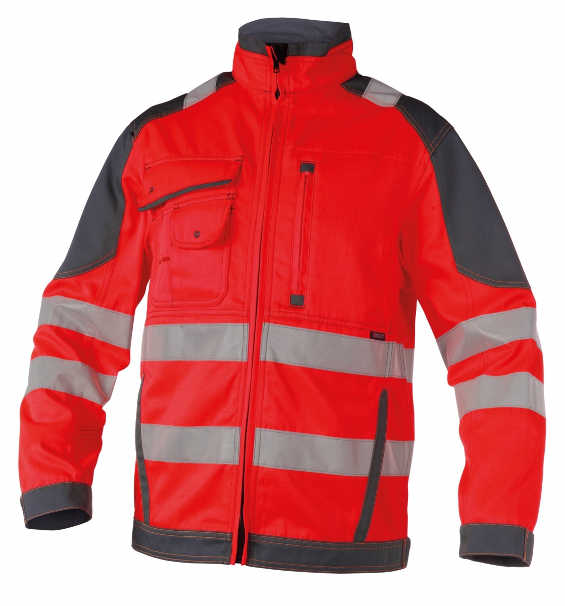DADASSY-Warnschutz, Arbeitsjacke "ORLANDO", rot/grau