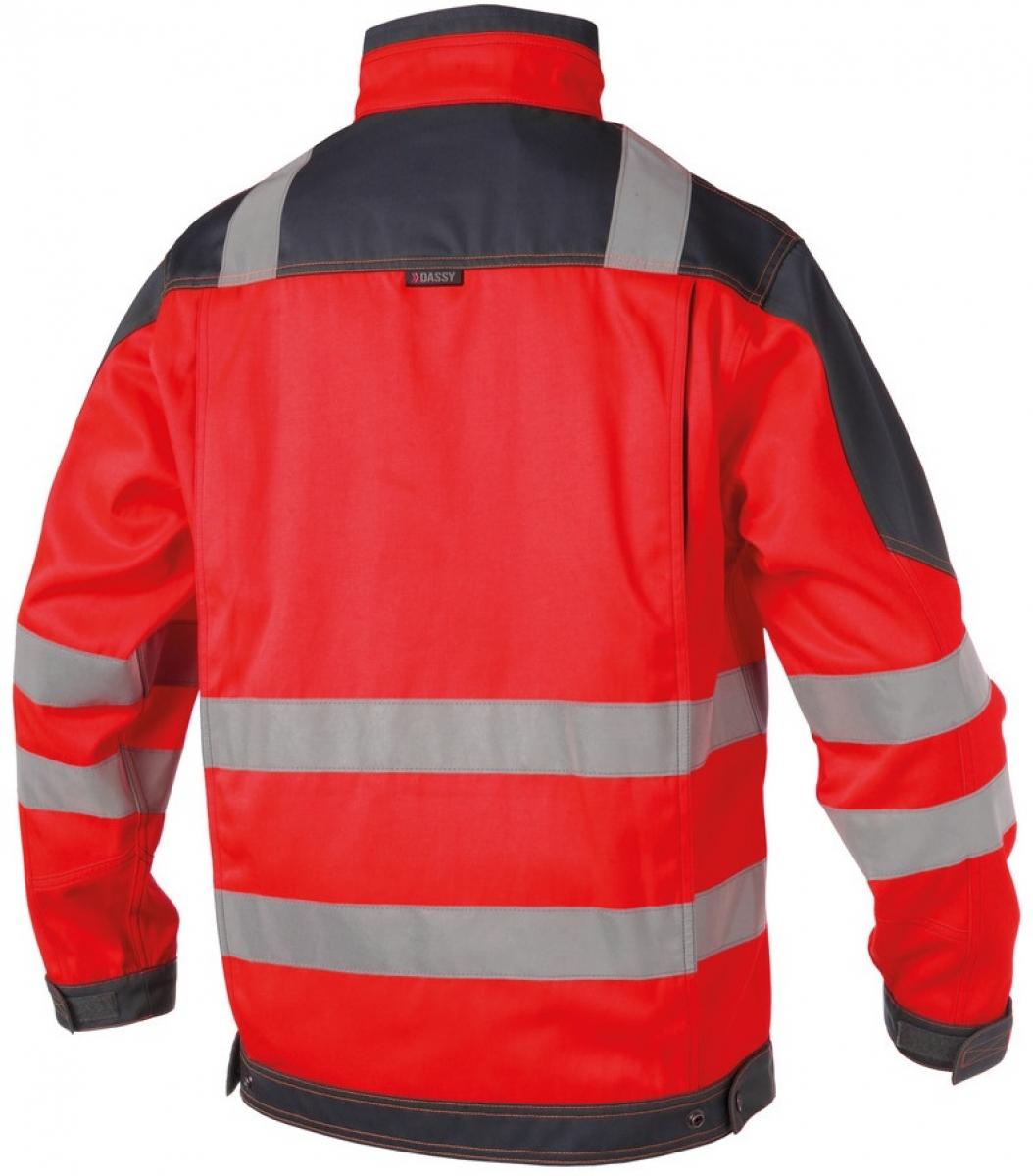 DADASSY-Warnschutz, Arbeitsjacke "ORLANDO", rot/grau