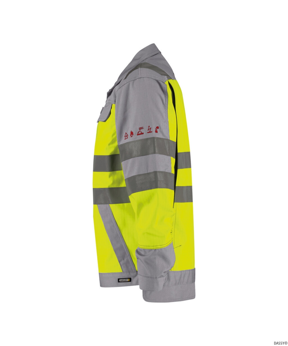 DASSY-Warnschutz, Arbeitsjacke FRANKLIN gelb/grau
