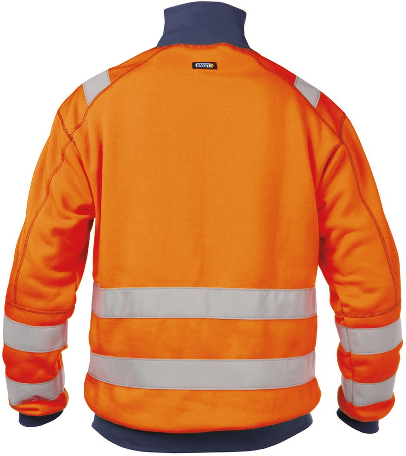 DASSY-Warnschutz, Sweater DENVER , orange/dunkelblau
