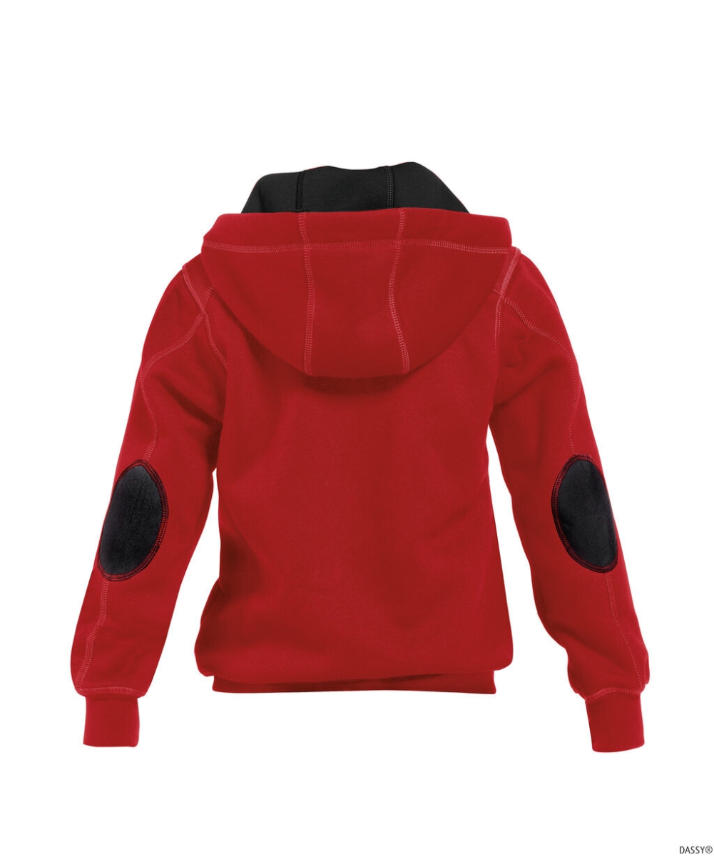 DASSY-Workwear, Kapuzensweatshirt WATSON KIDS, rot/schwarz