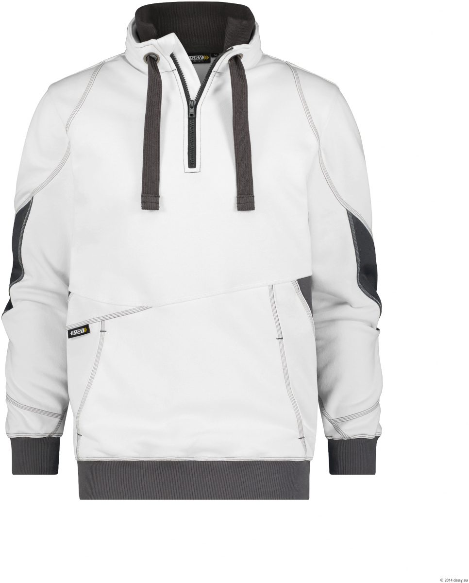 DASSY-Sweatshirt STELLAR, weiß/anthrazitgrau