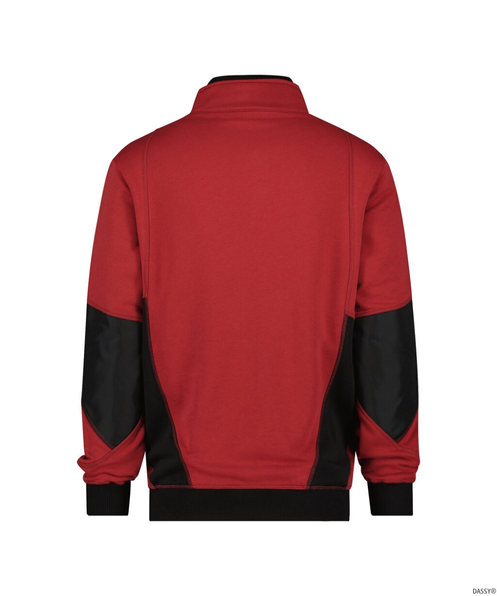 DASSY-Workwear, Sweatshirt STELLAR, rot/schwarz