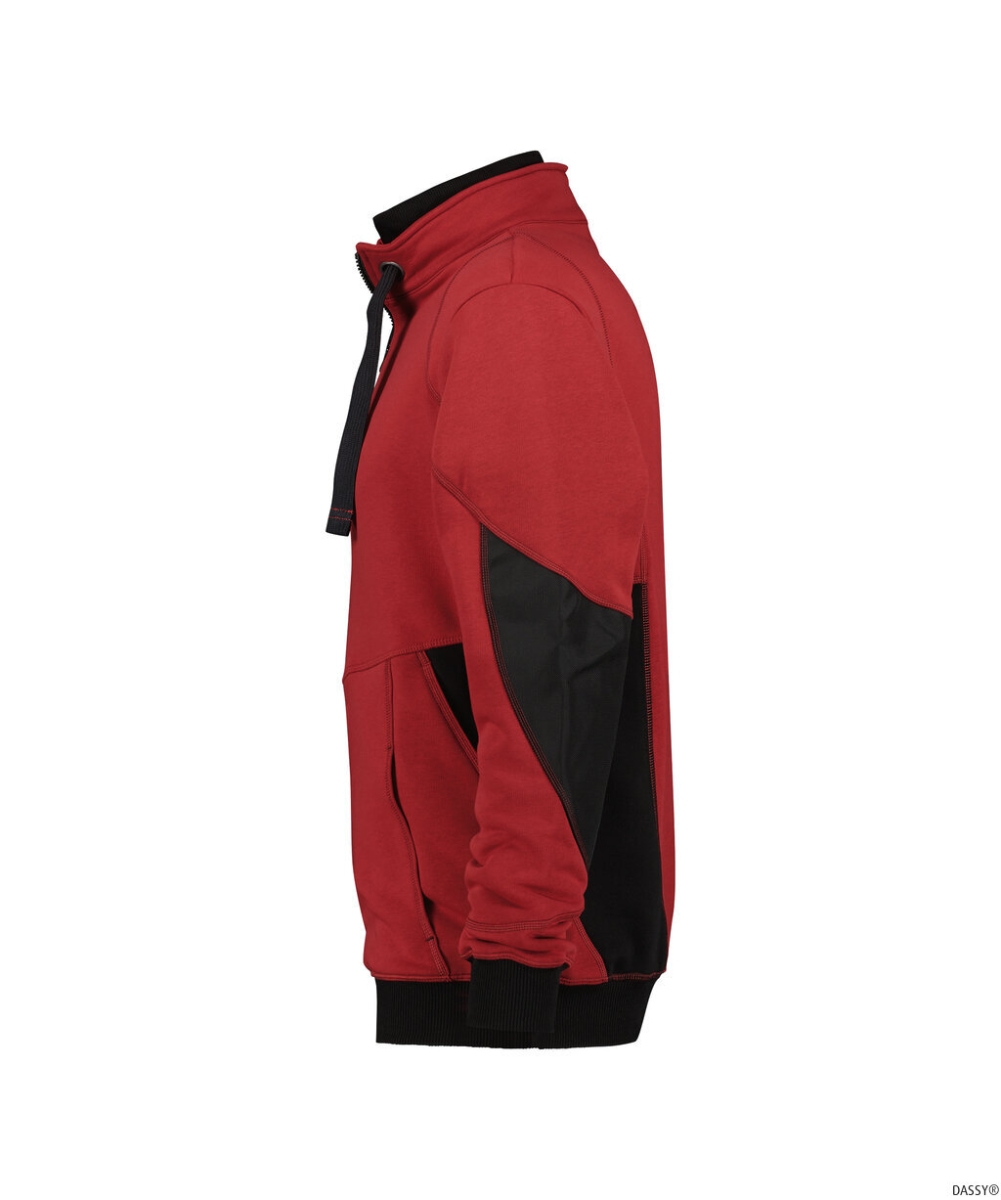 DASSY-Workwear, Sweatshirt STELLAR, rot/schwarz