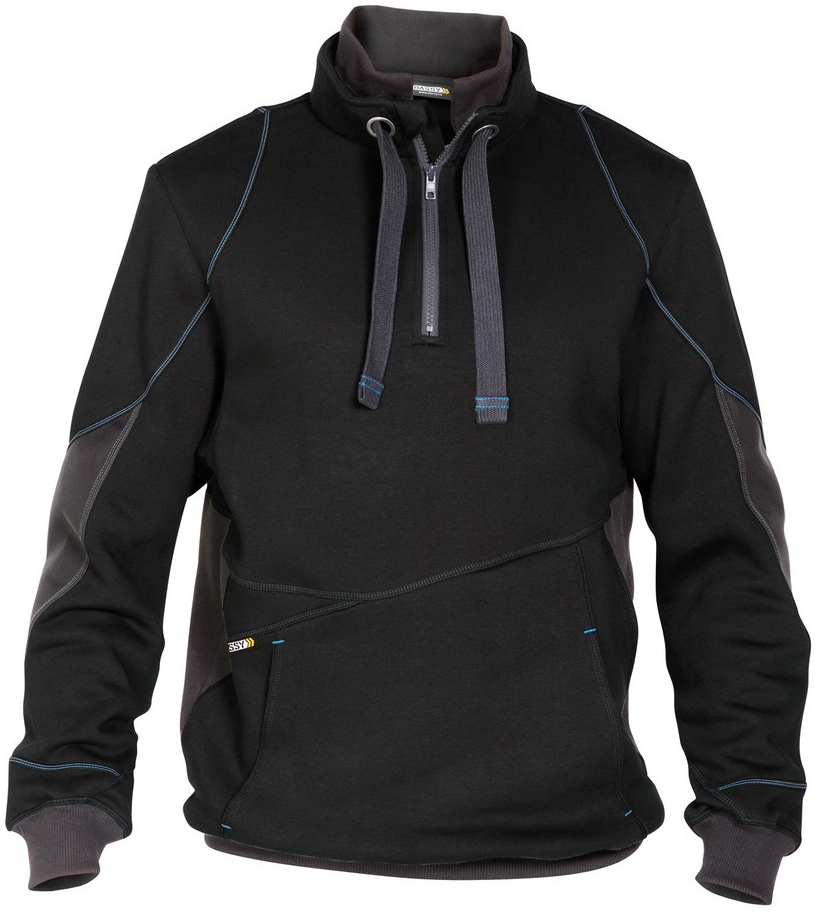 DASSY-Workwear, Sweatshirt "STELLAR", schwarz/grau