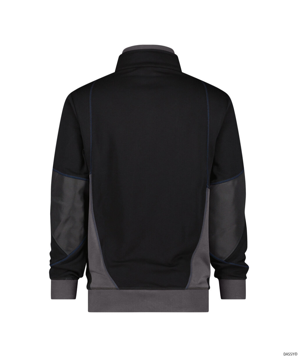 DASSY-Workwear, Sweatshirt STELLAR, schwarz/grau