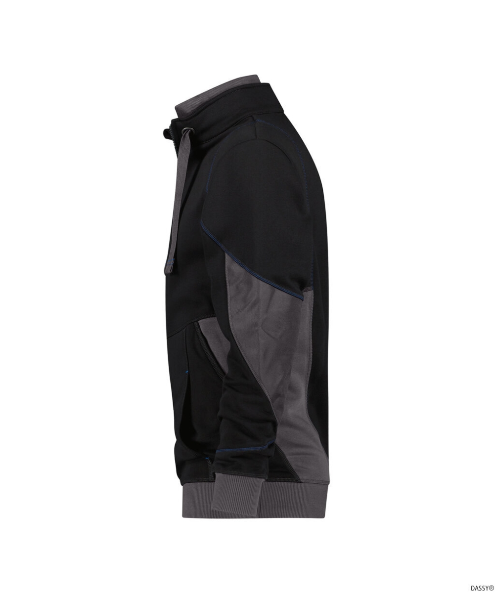 DASSY-Workwear, Sweatshirt STELLAR, schwarz/grau
