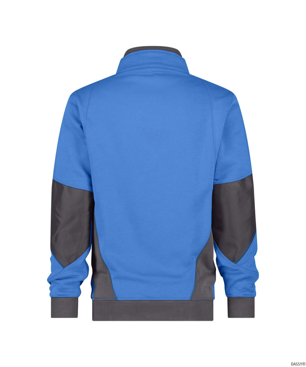 DASSY-Workwear, Sweatshirt STELLAR, kornblau/grau
