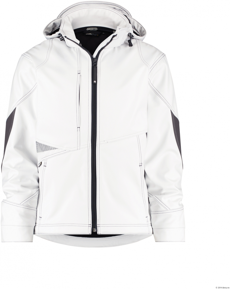 DASSY-Softshell-Jacke GRAVITY, weiß/anthrazit