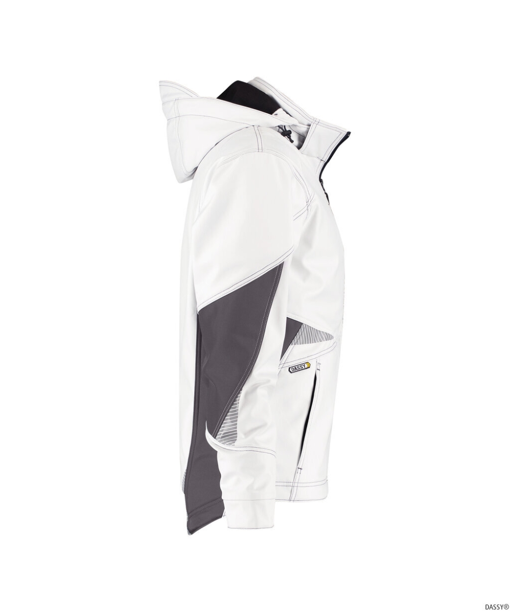 DASSY-Softshell-Jacke GRAVITY, weiß/anthrazit