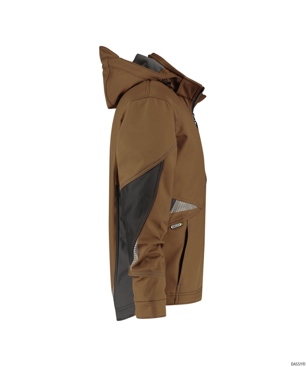 DASSY-Workwear, Softshell-Jacke GRAVITY, braun/grau