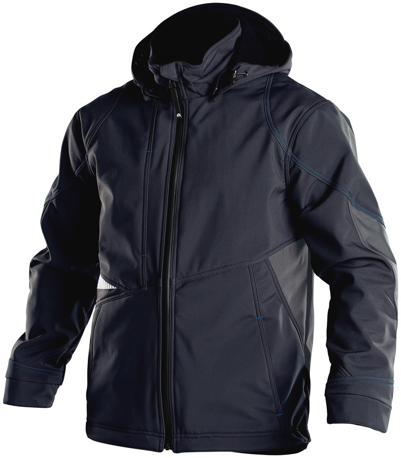 DASSY-Workwear, Softshell-Jacke GRAVITY, dunkelblau/grau