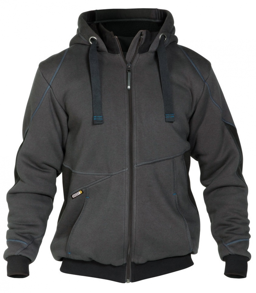 DASSY-Workwear, Sweatshirt-Jacke "PULSE", grau/schwarz