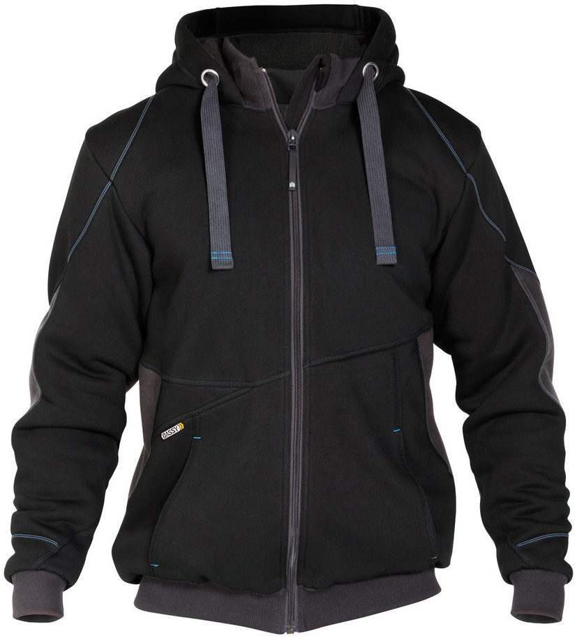 DASSY-Workwear, Sweatshirt-Jacke PULSE, schwarz/grau