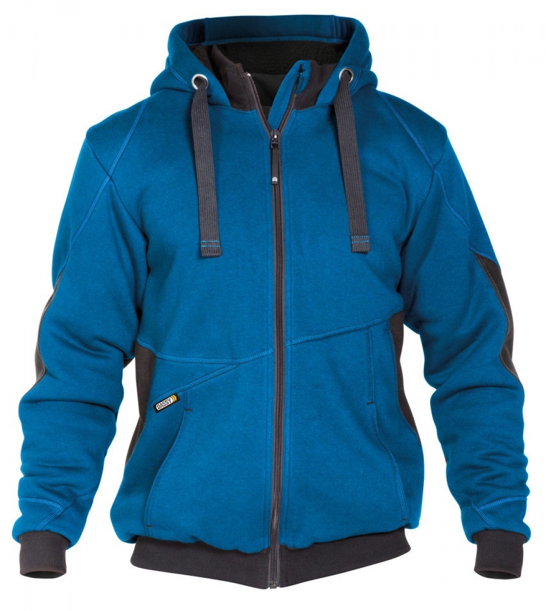 DASSY-Workwear, Sweatshirt-Jacke "PULSE", kornblau/grau