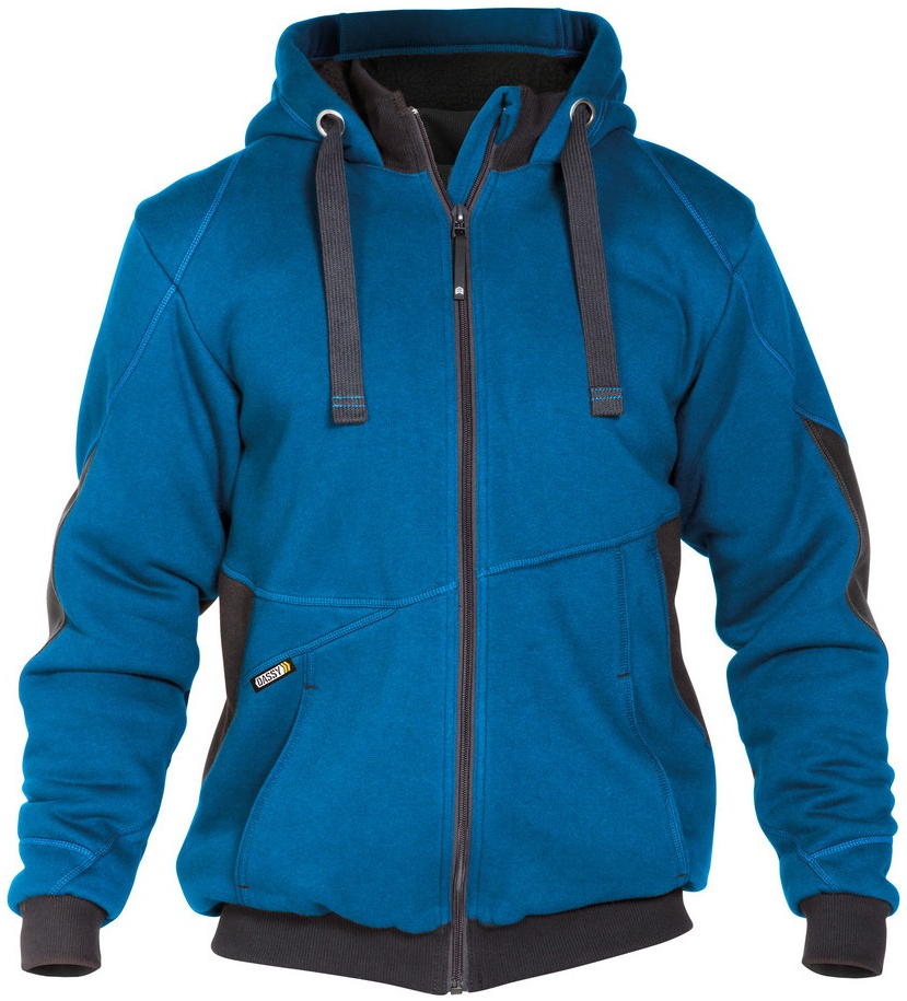 DASSY-Workwear, Sweatshirt-Jacke PULSE, kornblau/grau