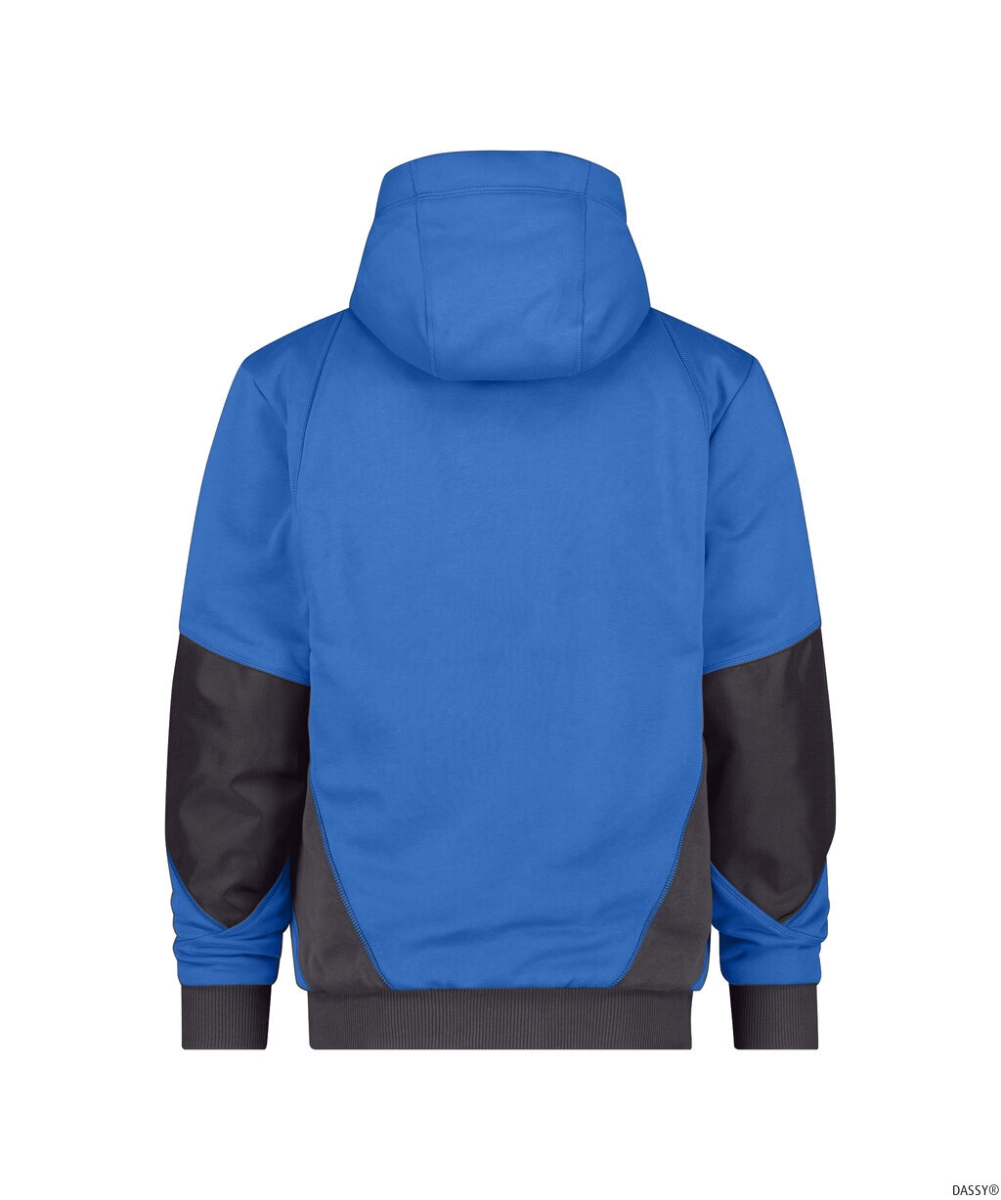 DASSY-Workwear, Sweatshirt-Jacke PULSE, kornblau/grau