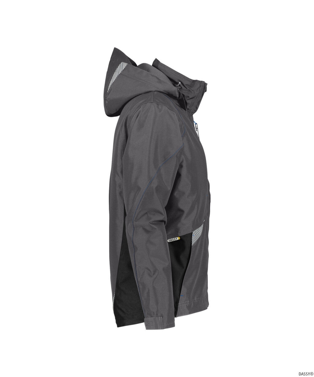 DASSY-Workwear, Regenjacke HYPER, grau/schwarz