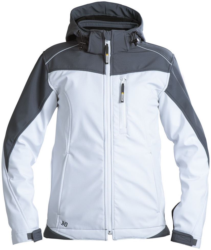 DASSY-Workwear, Softshell-Jacke Women JAKARTA , weiß/grau