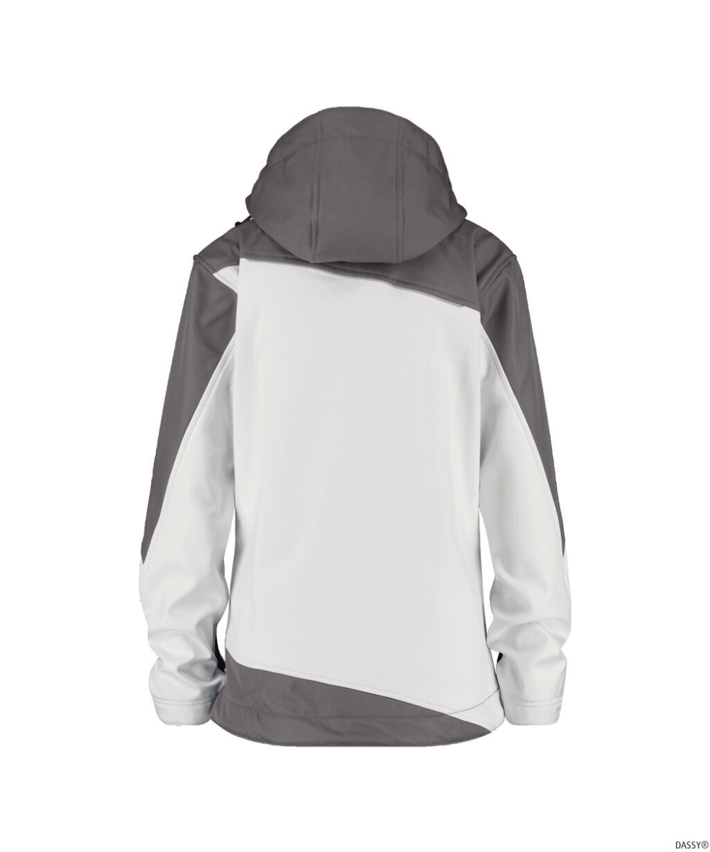DASSY-Workwear, Softshell-Jacke Women JAKARTA , weiß/grau