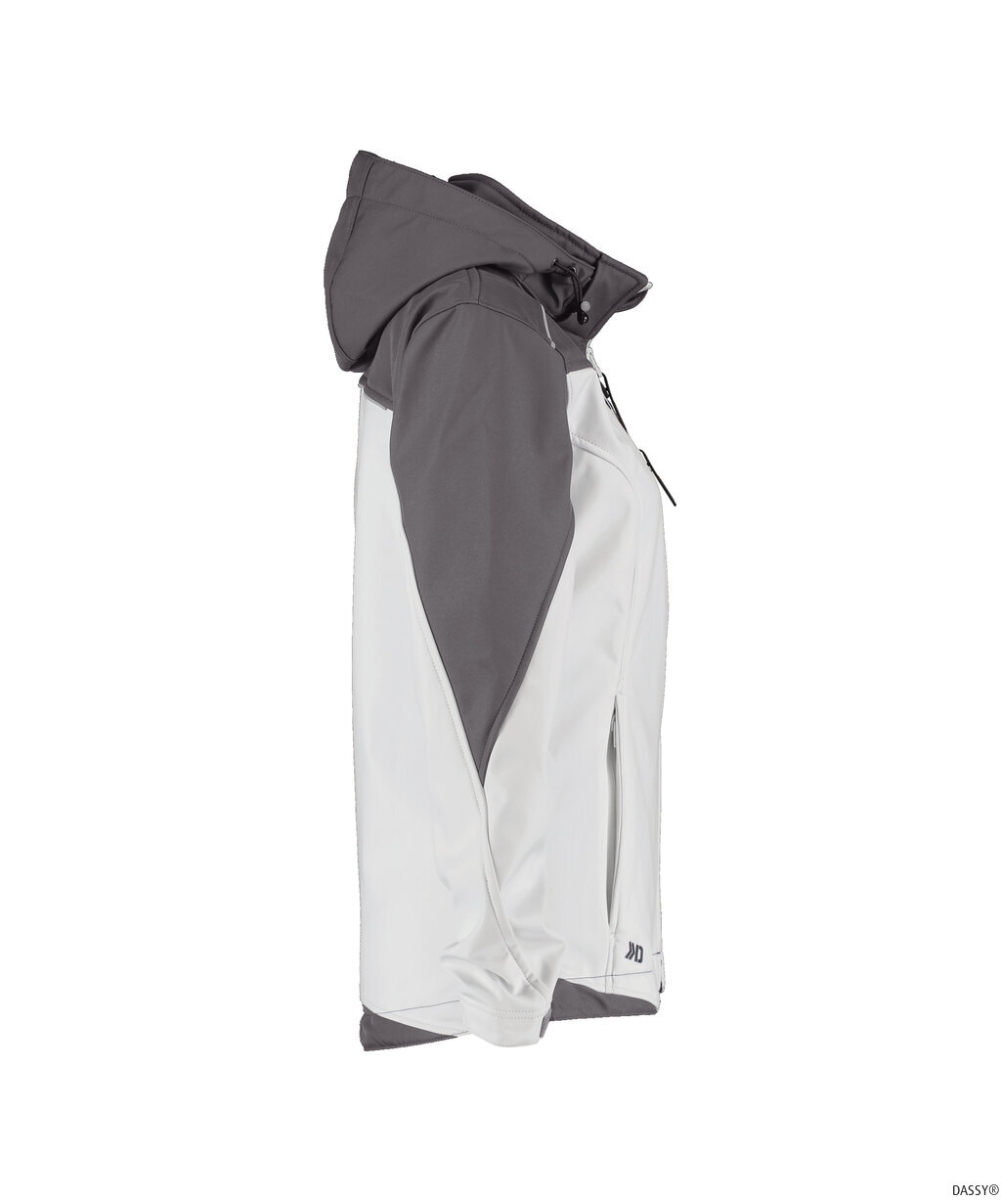 DASSY-Workwear, Softshell-Jacke Women JAKARTA , weiß/grau