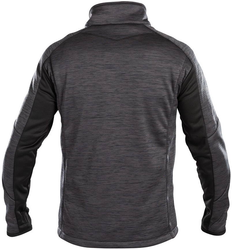 DASSY-Workwear, Fleecejacke Convex, grau/schwarz
