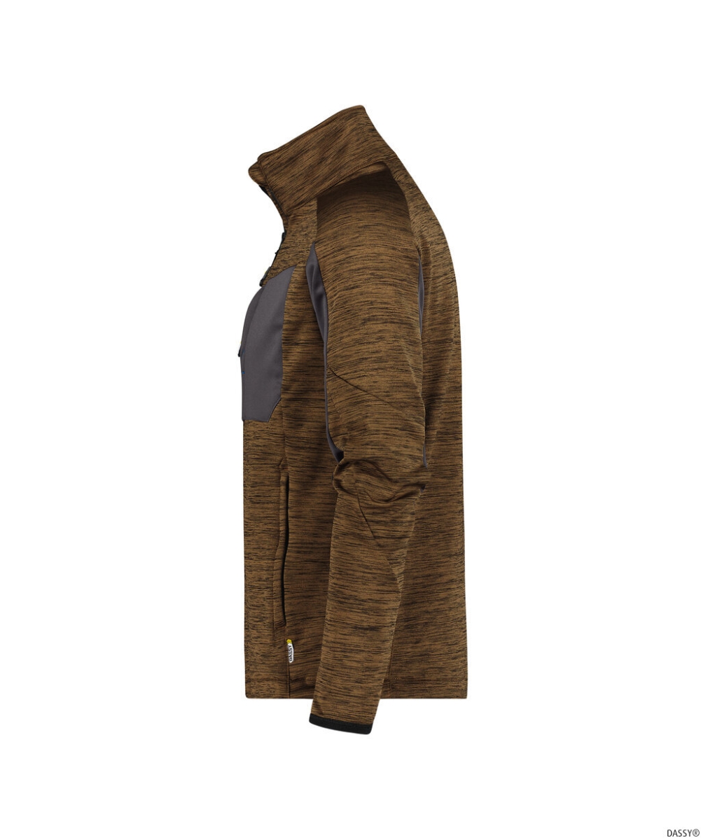 DASSY-Workwear, Fleecejacke Convex, braun/grau