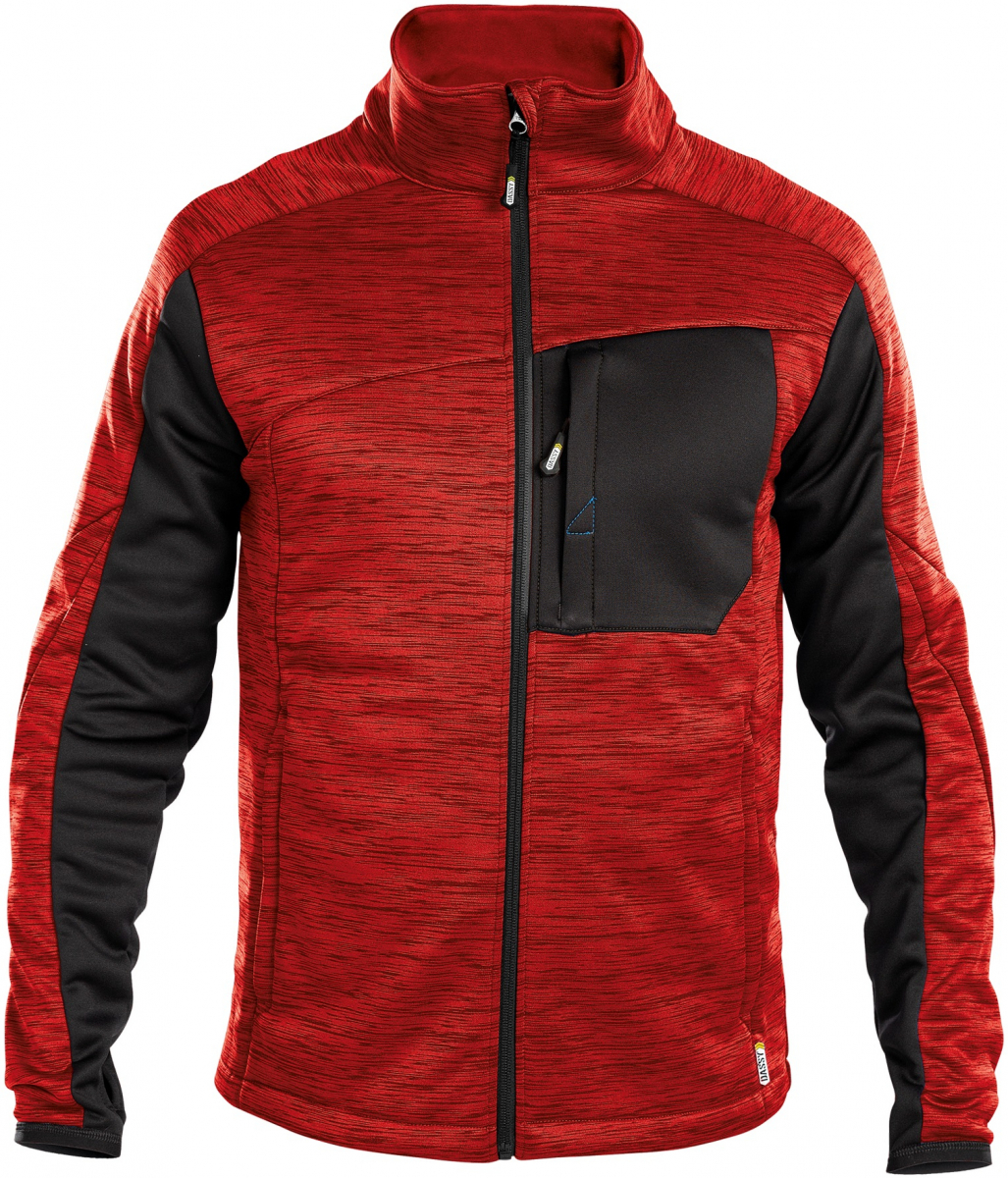 DASSY-Workwear, Fleecejacke Convex, rot/schwarz