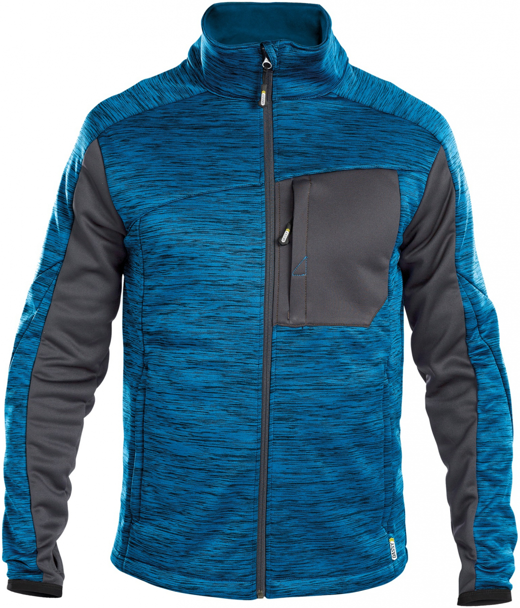 DASSY-Workwear, Fleecejacke Convex, azurblau/grau