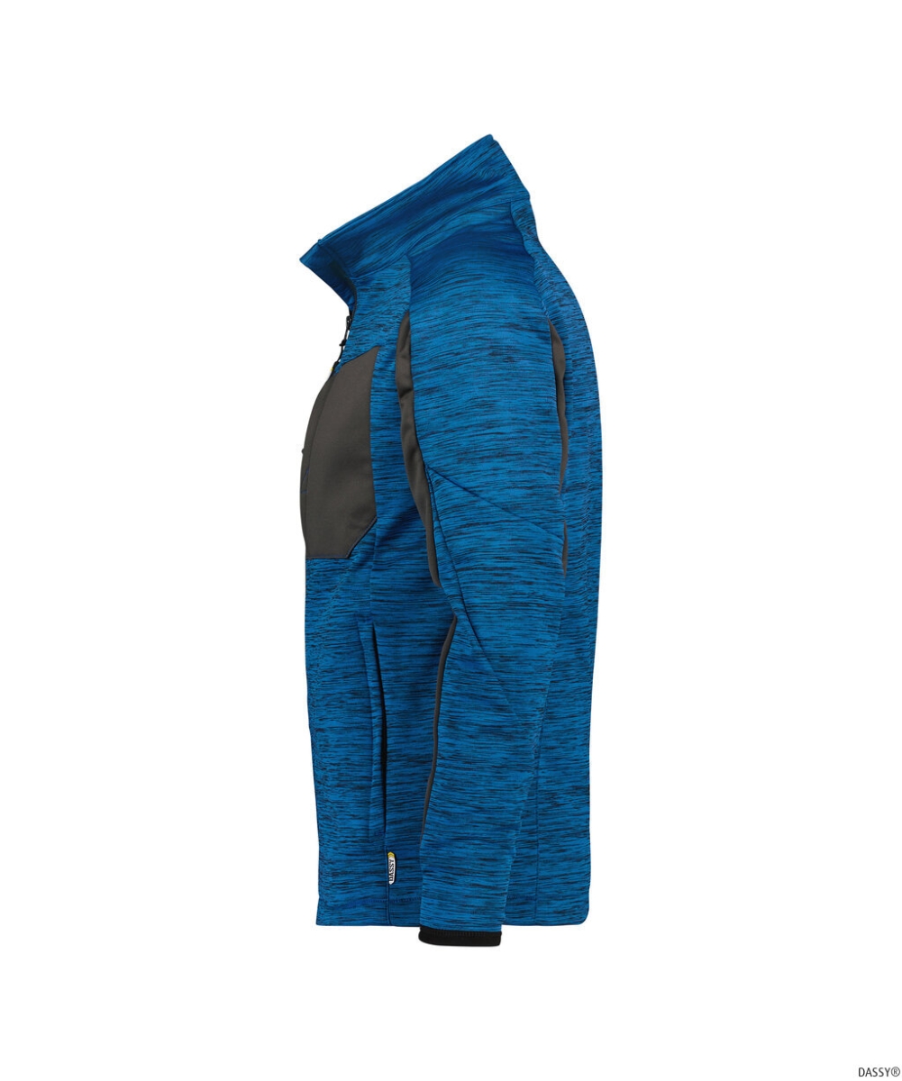 DASSY-Workwear, Fleecejacke Convex, azurblau/grau