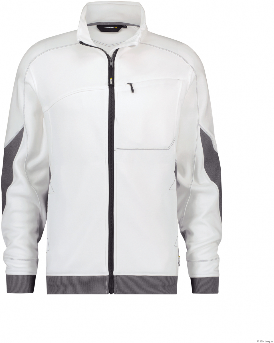DASSY-Sweatshirt VELOX, weiß/anthrazitgrau