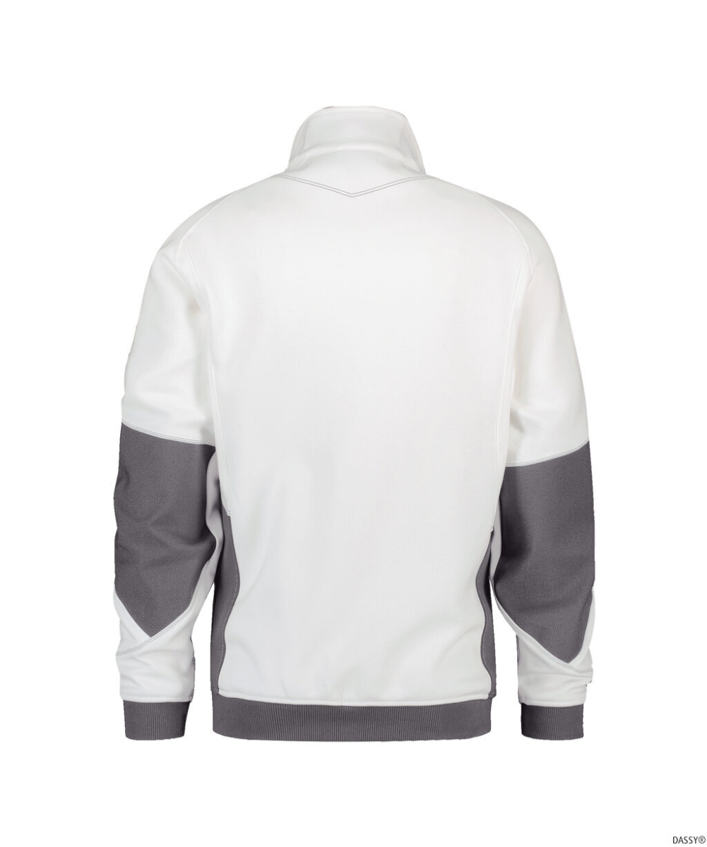 DASSY-Sweatshirt VELOX, weiß/anthrazitgrau