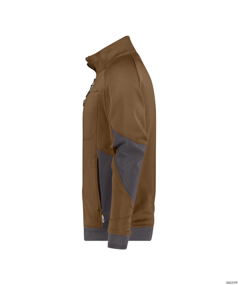 DASSY-Workwear, Sweatshirt VELOX, braun/grau